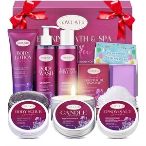Lavender Bath & Spa Gift Set - Purple